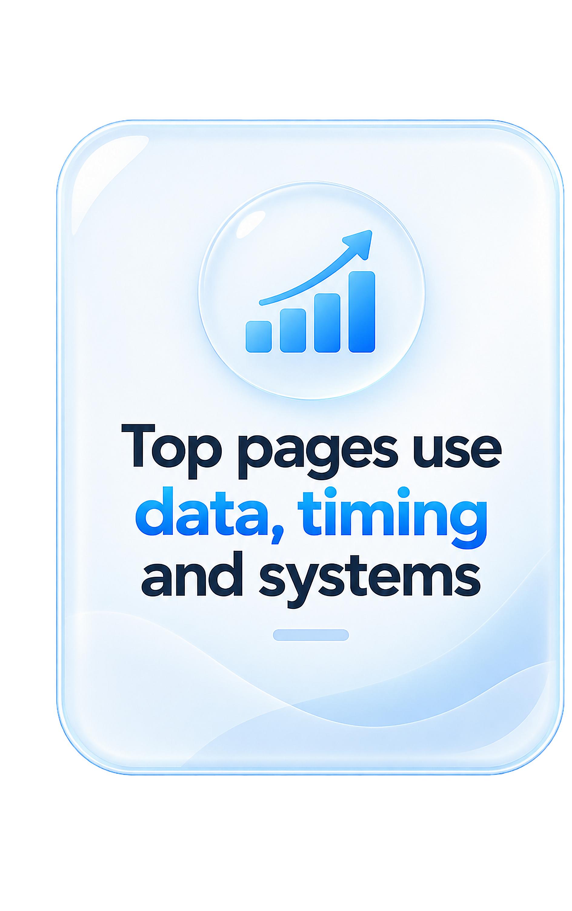 Top pages use data timing and systems